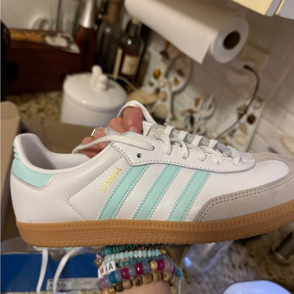 Adidas samba white/semi flash aqua - Picture 3 of 9